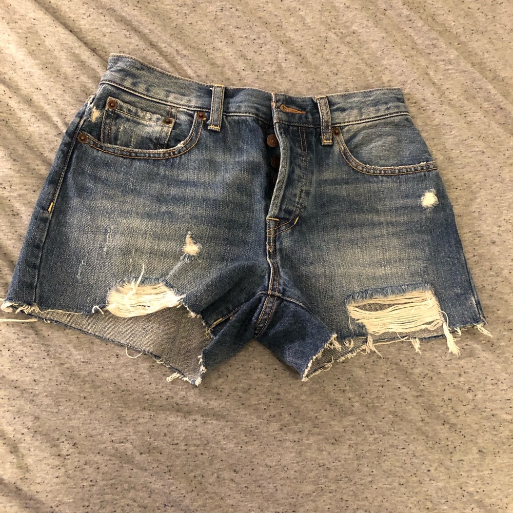 Free People Jean Cut Off Shorts